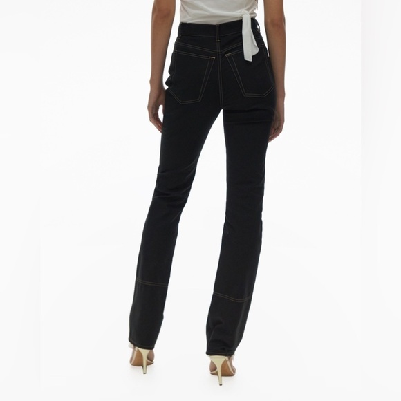 Helmut Lang Bootcut High Rise Cotton Black Pant - Picture 3 of 13